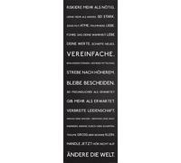 Motivational - Poster de porte - Risque plus + 1 paquet de tesa Powerstrips® - Contenu 20 pièces