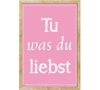 Motivational - Poster - Fais ce que tu aimes + cadre interchangeable, Shinsuke® Maxi MDF hêtre, vitre acrylique