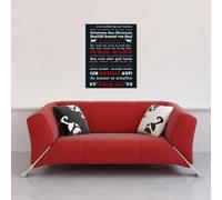 Motivational - Poster - GYM Training - Pas d'excuses Blanc + 1 poster Ü de la taille 61x91,5cm