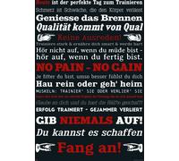 Motivational - Poster - GYM Training - Pas d'excuses ! Noir + 1 poster Ü de la taille 61x91,5cm