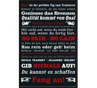 Motivational - Poster - GYM Training - Pas d'excuses ! Noir + cadre interchangeable, Shinsuke® Maxi plastique noir, vitre acrylique
