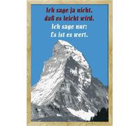 Motivational - Poster - Je ne dis pas que ce sera facile #3 + cadre interchangeable, Shinsuke® Maxi MDF hêtre, vitre acrylique