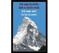 Motivational - Poster - Je ne dis pas que ce sera facile #3 + cadre interchangeable, Shinsuke® Maxi MDF noir, vitre acrylique