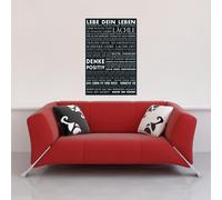 Motivational - Poster - Vis ta vie - noir + 1 sur-poster de taille 61x91,5cm