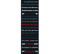 Motivational - Slim-Poster - GYM Training - Pas d'excuses ! Noir + 1 paquet de tesa Powerstrips® - Contenu 20 pièces