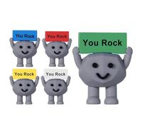 Motivational Stones - ABS, 5 Pieces Miniature Stones, Engraved Messages | Inspiration Pebbles For Team Friend Employee Staff Family Colleague Teacher Home School Desk, Home