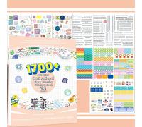 Motivational Time Planning Stickers 24 Feuilles 1700+ Livre D'autocollants De Planification - Autocollants De Papier À Écrire, Cadeau Pour Adolescents, Amis & Famille, Bricolage