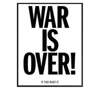 Motivational Wall Art War is Over If You Want It Poster Cool Inspirational Gift for Home Decor(Framed,16x24inch(40x60cm))