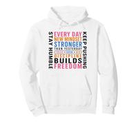 Motivationnel Positive Mindset Discipline Freedom Focus Grow Sweat à Capuche