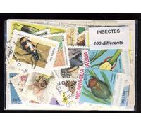 Motives 100 Divers Insectes Timbres (Timbres pour Les collectionneurs) Invertébrés Autres (Insectes, escargots, Abeilles…)