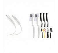 MotiveTech 1 Brosse de Nettoyage des Brosse Brosse Crevasse Brosse Rainure Brosse Angle Manche Long Courbé et Droit Accès Étroites Adaptée pour Rails d'Appareils Éviers Joints