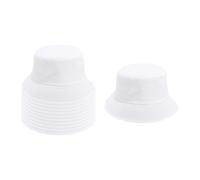 MotiveTech 10 Chapeaux Bob à Large Bord, Confortables et Blancs, pour L'été, Idéaux