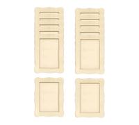 MotiveTech 10 Photos en Bois Brut pour Loisirs Créatifs, à Peindre, Rectangulaires, à Bords Ondulés, Idéales comme Cadeaux pour Enfants, 12 Pièces