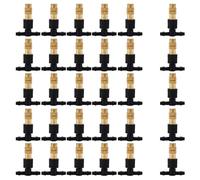 MotiveTech 10 Pièces Émetteurs D'Irrigation Goutte-à-Goutte Micro Atomiseurs Trois Voies Joint en T Tubes 1/4 Pouce Buse Réglable PP Laiton pour Jardin Serre Hum, 30 Pièces