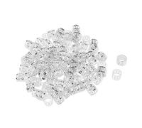 MotiveTech 100 Pièces de Perles pour Cheveux, Manchettes, Tubes, Anneaux pour Tresses, Accessoires pour La Création de Bijoux, Argent