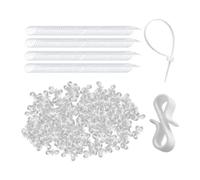 MotiveTech 120 Pièces Crochets Lumière Clips Suspendus POM Attaches Crochet Compact Accroches Gouttière Multiscène Convient Maison Fête Jardin Mariage, Blanc