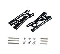 MotiveTech 2 Bras Oscillants D'essieu Arrière pour Voiture RC, En Alliage D'aluminium, Pièces de Rechange Améliorées pour Camion RC Wltoys 244016 à L', Noir Argent