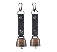 MotiveTech 2 Pendentifs Clochette Ours, Ornements en Métal pour Chiens, Idéaux pour Les Activités de Plein Air Telles Que L'alpinisme, Le Cyclisme, La Survie, Noir