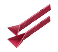 MotiveTech 2 Pièces Cuillères Doseuses Ensemble Cuillère Mesure Réglable Multifonction Ustensiles Cuisine Matière PP Fonction Pliable Convient pour Cuisine Pâtis, Rouge