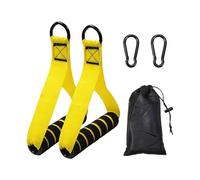 MotiveTech 2 Pièces Poignées d'exercice Poignées de Résistance Robustes Poignées Accessoires de Musculation Bandes à Attache Rapide en Nylon Adaptées pour, Jaune