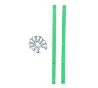 MotiveTech 2 Pièces Rails de Skateboard Strip de Protection Garde de Bord Remplacement Absorbant Plastique Adapté pour Scooter Électrique Voiture Skate Dé, Vert