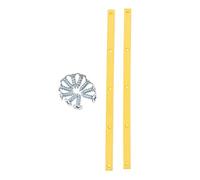 MotiveTech 2 Pièces Rails de Skateboard Strip de Protection Garde de Bord Remplacement Absorbant Plastique Adapté pour Scooter Électrique Voiture Skate Dé, Jaune