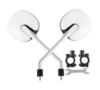 MotiveTech 2 Pièces Rétroviseur Vélo Rétroviseur Barres Polypropylène Installation Facile Large Vision Convient Conduite Sécurisée Cyclisme Urbain, Blanc