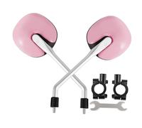 MotiveTech 2 Pièces Rétroviseur Vélo Rétroviseur Barres Polypropylène Installation Facile Large Vision Convient Conduite Sécurisée Cyclisme Urbain, Rose
