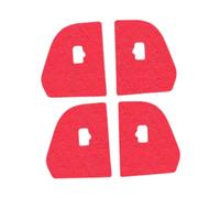 MotiveTech 4 Pièces Autocollants Interrupteur Porte Bouton Voiture Protection Accessoire Intérieur Création Originale Daim Convient pour Adultes Occasions Divers, Rouge