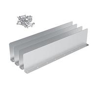 MotiveTech 4 Pièces de Déviateur de Pluie Droit, Protège-gouttières, Déflecteur de Toit, Protection Anti-éclaboussures en Aluminium pour Gouttière