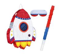 MotiveTech 4 Pièces Pinata Fusée Accessoire de Fête D'Anniversaire Jeu pour Groupe Jouet et Décoration à Garnir de Cadeaux Adapté pour Un Événement sur Le Thème
