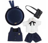 MotiveTech 4 Pièces Uniforme de Maternelle pour Poupée Design Mignon Ensemble pour Poupée OB11 Détails Délicats Costume de Mini Figurine , Set Maternelle BLC