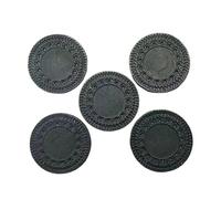 MotiveTech 5 Pièces Modèle Plaque Égout Miniature Décor Accessoire Rue Résine Apparence Réaliste pour Maquette Photographie Collecteur, Style B