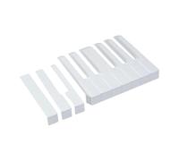 MotiveTech 52 Pièces Revêtements de Touche de Piano Ensemble de Remplacement Outil de Réparation Kit de Maintenance Accessoire de Rénovation En Acrylique Lisse, 51mm