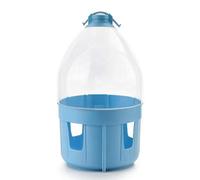 MotiveTech Abreuvoir à Volailles Suspendu Abreuvoir avec Poignée Grande Capacité Distributeur d’Eau avec Poignée pour Basse-Cour, Transparent, 6 litres