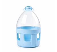 MotiveTech Abreuvoir à Volailles Suspendu Abreuvoir avec Poignée Grande Capacité Distributeur d’Eau avec Poignée pour Basse-Cour, Transparent, 4 litres