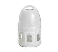 MotiveTech Abreuvoir à Volailles Suspendu Abreuvoir avec Poignée Grande Capacité Distributeur d’Eau avec Poignée pour Basse-Cour, Blanc, 5 litres