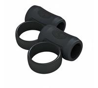MotiveTech Aide à la Pratique de Batterie Outil d'Apprentissage Guide de Main Support de Tenue Bande en Silicone Antidérapante, Noir + Noir, 14.5mm-16mm Pour Baguettes 2A/2B