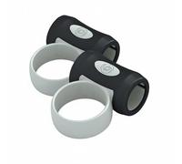MotiveTech Aide à la Pratique de Batterie Outil d'Apprentissage Guide de Main Support de Tenue Bande en Silicone Antidérapante, Blanc Riz + Noir, 5 Baguettes 5A/5B