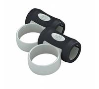 MotiveTech Aide à la Pratique de Batterie Outil d'Apprentissage Guide de Main Support de Tenue Bande en Silicone Antidérapante, Blanc Riz + Noir, 2 Baguettes 2A/2B
