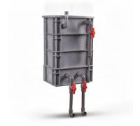 MotiveTech Aquarium Filtration Unit Boîte Filtrante Aquarium Boîtier Nettoyeur Eau Système Circulation Module Haut Corps Gris pour Montage Supérieur avec Poignée, Petit, 4 Couches