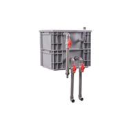 MotiveTech Aquarium Filtration Unit Boîte Filtrante Aquarium Boîtier Nettoyeur Eau Système Circulation Module Haut Corps Gris pour Montage Supérieur avec Poignée, Moyen, 2 Couches