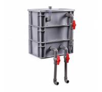 MotiveTech Aquarium Filtration Unit Boîte Filtrante Aquarium Boîtier Nettoyeur Eau Système Circulation Module Haut Corps Gris pour Montage Supérieur avec Poignée, Petit, 3 Couches