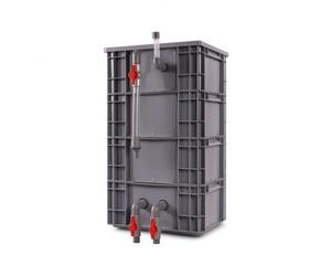 MotiveTech Aquarium Filtration Unit Boîte Filtrante Aquarium Boîtier Nettoyeur Eau Système Circulation Module Haut Corps Gris pour Montage Supérieur avec Poignée, Moyen, 4 Couches