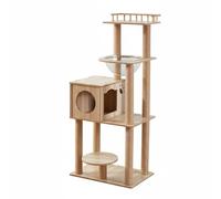 MotiveTech Arbre à Griffoir Plateforme Hamac Nichoir avec Capsule de Repos en MDF et Sisal Cadre Solide Adapté aux Foyers Modernes et au Confort Quotidien des Chats, M, Style to 4