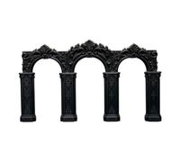 MotiveTech Arche Miniature Sculpté Arrière-Plan en Forme d’Arche Mini Décor Fond pour Photographes, Noir, 11.8 20cm