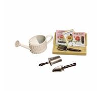MotiveTech Arrosoir Miniature Collection Maquette Jardin Outils Plateau Sachets Détails Réalistes Alliage Métal Compact Déplacement, Beige, Style to 3