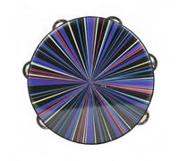 MotiveTech avec Double Rangée Cymbalettes Compact avec Cymbalettes Ergonomique Instrument pour Enfants, Danseurs, Éveil Musical, Scène, Rayons Irisés