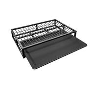 MotiveTech Bac à Litière pour Chiens Plateau Potty avec Grille surélevée Tiroir Coulissant Support Antidérapant Matériau PP Fer Convient à l'Apprentissage, Noir