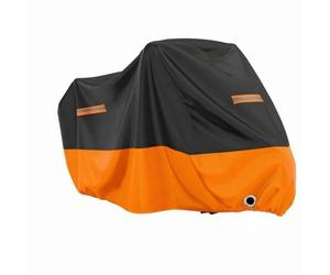 MotiveTech Bâche Protection pr Anti | Réfléchissant, Bâche pr Bans Réfléchissantes, Réfléchissante, Parking, Motards, Noir+Orange, S